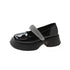 Casual Elegant Crystal Clogs Square Toe Patent leather Loafers